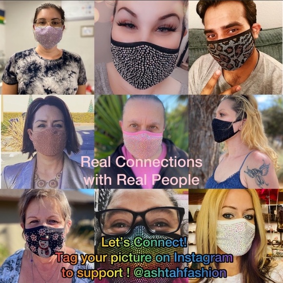 ✨#3 Black/Red ✨ Fashion Bling Crystal Mask - Picture 14 of 17